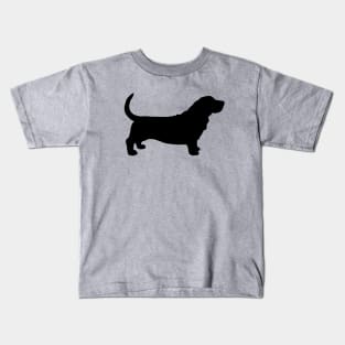 Basset Hound Silhouette Kids T-Shirt